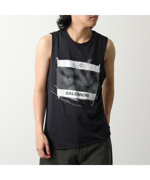 関税込 MM6 × SALOMON メゾンマルジェラ ナイロン Tシャツ 黒 MM6 × SALOMON エムエムシックス メゾンマルジェラ サロモン