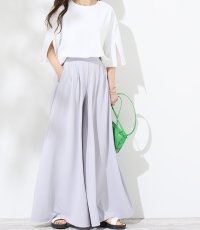 lulucomfy/ルルコンフィー lulucomfy ≪原志保≫【UV/接触冷感/イージーケア/洗える】スッキリシルエット、ふんわり軽やかワイドパンツ/508203202
