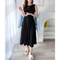 Classical Elf/クラシカルエルフ Classical Elf 選べる2丈！ウエストリボン ノースリーブワンピース（UVカット ・接触冷感・防シワ機能付き ）/508203224