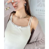 Classical Elf/クラシカルエルフ Classical Elf 【mily bilet】今っぽデザイン。小花柄ダブルストラップリボンカップ付きレースキャミソール/508203227