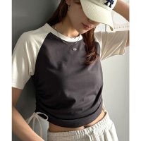 Classical Elf/クラシカルエルフ Classical Elf 【mily bilet】サイドの絞りが可愛いさプラス。プレート使いラグランTシャツ（半袖）/508203232