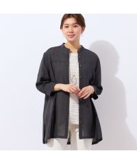LOBJIE/【毎年人気・洗える・接触冷感】トリアセテート混チュニックシャツ/508203375