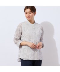 LOBJIE/【毎年人気・洗える・一部店舗限定】リップル生地バンドカラーシャツ/508203376