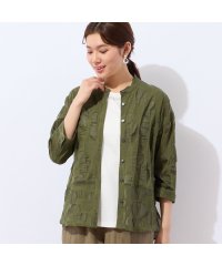 LOBJIE/【毎年人気・洗える・一部店舗限定】リップル生地バンドカラーシャツ/508203376
