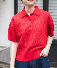 URBAN RESEARCH DOORS/FORK&SPOON　メッシュパターンニットポロシャツ/508203452
