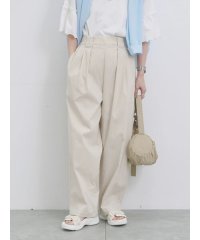 Samansa Mos2 blue/ストレッチタックカーブパンツ/508203863