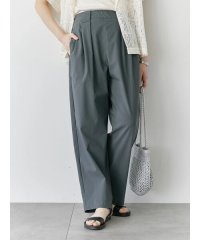 Samansa Mos2 blue/ストレッチタックカーブパンツ/508203863