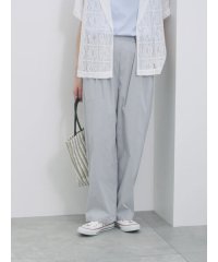 Samansa Mos2 blue/ストレッチタックカーブパンツ/508203863
