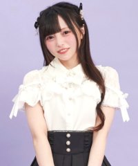 Secret Honey/シークレットハニー Secret Honey パール襟＆ショルダーリボンブラウス/508205524