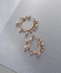 GOLDY/ゴールディ GOLDY キュービックジルコニア × メタル ボール フープ ピアス 1250104/508205654