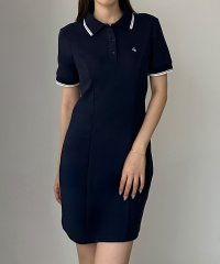 Louere/ルエレ Louere Louere ロゴ刺繍ミニポロワンピース/508205807