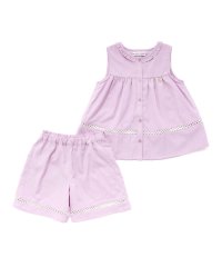 BeBe Petits Pois Vert/【店舗限定】切り替えレースブラウス＋ショートパンツセットアップ(95~150cm)/508194665