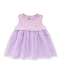 BeBe Petits Pois Vert/【店舗限定】切り替えギンガムチュールノースリーブ(95~150cm)/508194671