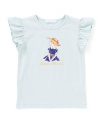 Tartine et Chocolat/麦わら女の子プリント袖フリルTシャツ(90~140cm)/508194701