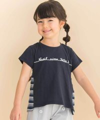 Noeil aime BeBe/【お揃い】天竺ｘリップルボーダーAライン半袖Tシャツ(80~130cm)/508194709