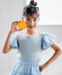 Noeil aime BeBe/【お揃い】ドットドビーｘストレッチフライス肩フリル半袖Tシャツ(80~130cm/508194711