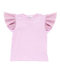 Noeil aime BeBe/【お揃い】ドットドビーｘストレッチフライス肩フリル半袖Tシャツ(80~130cm/508194711