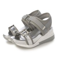 Mafmof/マフモフ Mafmof Realta(レアルタ)9cm厚底ソールビジューバックルベルクロサンダル/508205553