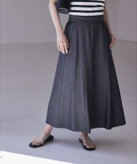 qualite/【接触冷感】ナチュラルシャンブレーフレアーパンツ/508205942