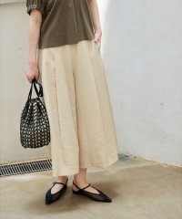 qualite/【接触冷感】ナチュラルシャンブレーフレアーパンツ/508205942