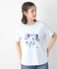  LAURA ASHLEY/【コットン100％／洗える】ハイドランジア柄Tシャツ/508206419