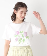  LAURA ASHLEY/【コットン100％／洗える】ハイドランジア柄Tシャツ/508206419