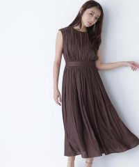 NATURAL BEAUTY BASIC/割繊サテンギャザーワンピース/508206477
