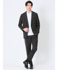 TAKA-Q/タカキュー TAKA－Q 軽量ストレッチ レギュラーフィット 2ボタン2ピーススーツ 千鳥黒/508206545