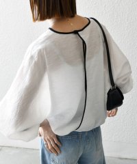SHIPS any WOMEN/《一部追加予約》SHIPS any:〈洗濯機可能〉フラワー ジャカード ドルマン パイピング ブラウス/508206623