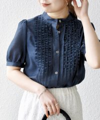 SHIPS any WOMEN/《一部追加予約》SHIPS any:〈手洗い可能〉シアー フリル バンドカラー パフ シャツ ブラウス/508206625