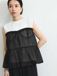 VICKY/ビッキー VICKY オーガンジービスチェドッキングトップス≪手洗い可能≫/508206658