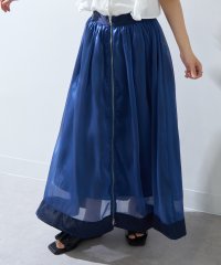 MAISON BREEZE reveur/メゾンブリーズレヴール MAISON BREEZE reveur 箔オーガンジーフロントジップスカート trc/508206848