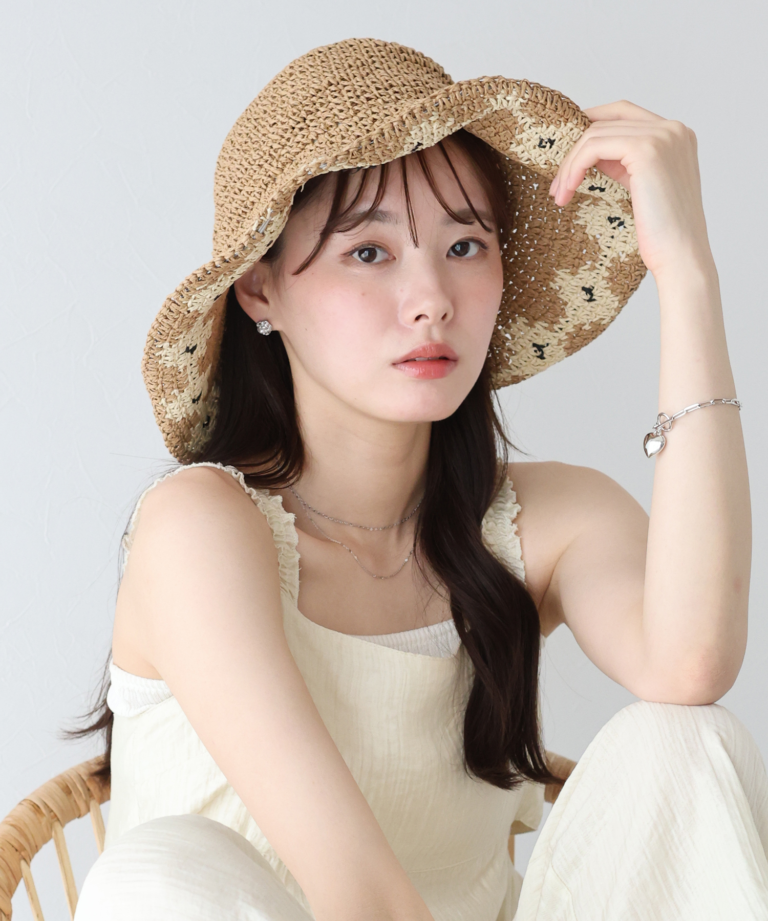 Chapeau d’ O Fox Rib Knit Beanie ライトベージュ Chapeau d' O｜シャポードオーのニットキャップ/ビーニー通販