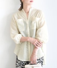 reca/レカ reca シルバー釦シアーシャツ（on5613051）/508206865