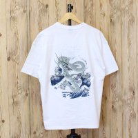 TopIsm/トップイズム TopIsm Tシャツ メンズ 半袖 刺繍入り スカジャンの柄Tシャツ コットン100% 綿100% クルーネック 男女兼用 ユニセックス 和柄 /508206875