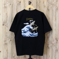 TopIsm/トップイズム TopIsm Tシャツ メンズ 半袖 刺繍入り スカジャンの柄Tシャツ コットン100% 綿100% クルーネック 男女兼用 ユニセックス 和柄 /508206875