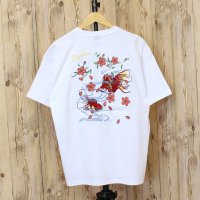 TopIsm/トップイズム TopIsm Tシャツ メンズ 半袖 刺繍入り スカジャンの柄Tシャツ コットン100% 綿100% クルーネック 男女兼用 ユニセックス 和柄 /508206875
