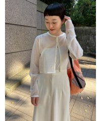 emmi atelier/リネン混シアーニットカーディガン/508206891