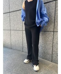 emmi atelier/リネン混ニットパンツ/508206892