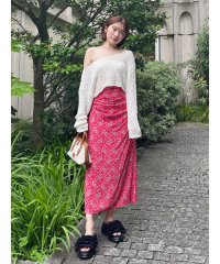 SNIDEL/プリントナロースカート/508207266