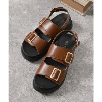 Honeys/ハニーズ Honeys バックバンドサンダル サンダル 靴 シューズ 厚底ソール 厚底 合皮 フェイクレザー 屈曲ソール 屈曲 太ベルト バックル レディース/508207274