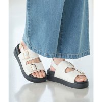Honeys/ハニーズ Honeys バックバンドサンダル サンダル 靴 シューズ 厚底ソール 厚底 合皮 フェイクレザー 屈曲ソール 屈曲 太ベルト バックル レディース/508207274
