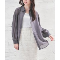 Honeys/ハニーズ Honeys タンク付シアーシャツ トップス シャツ ブラウス 長袖 タンクトップ シアー テレコ セット レイヤード 無地 綿混 レディース/508207289