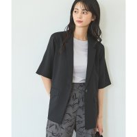 Honeys/ハニーズ Honeys ハーフスリーブテーラードジャケット アウター ジャケット テーラードジャケット 大きいサイズ ハーフスリーブ 無地 麻調 レディース/508207300