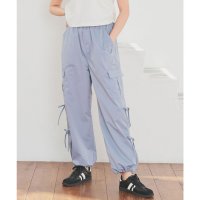 Honeys/ハニーズ Honeys リボン付カーゴパンツ ボトムス パンツ カーゴパンツ ストレートパンツ リボン付き 2way 再生ポリエステル 無地 ウエストゴム レデ/508207305
