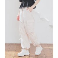 Honeys/ハニーズ Honeys リボン付カーゴパンツ ボトムス パンツ カーゴパンツ ストレートパンツ リボン付き 2way 再生ポリエステル 無地 ウエストゴム レデ/508207305