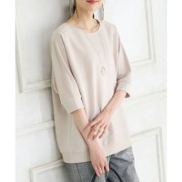 Honeys/ハニーズ Honeys 6分袖アクセ付ドルマントップス トップス カットソー ハニさら アクセ付きドルマントップス UVカット 接触冷感 再生ポリエステル レデ/508207310