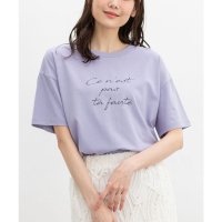 Honeys/ハニーズ Honeys ロゴプリントTシャツ トップス Tシャツ 半袖Tシャツ カットソー 半袖 ハニさら UVカット 接触冷感 ロゴ 綿混 ナイロン混 レディ/508207319