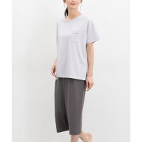 Honeys/ハニーズ Honeys ロゴ刺繍入りルームウェア（上下セット） ルームウェア 部屋着 ハニさら 接触冷感 UVカット ゆったり 上下セット Tシャツ パンツ レ/508207330