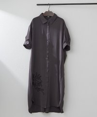 NICE CLAUP/OLIVE des OLIVE OUTLET/コード刺繍入りシャツワンピ/508207437